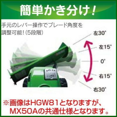 住宅密集地向け 充電式自走ブレード除雪機 ラクオス MX-50A 予備